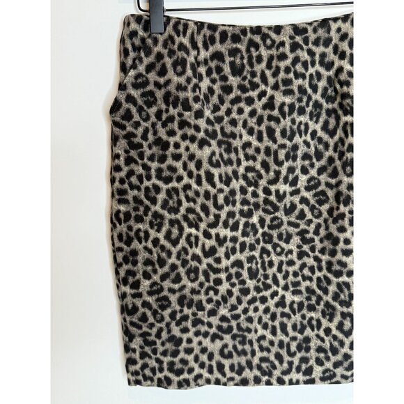 Cabi Skirt Womens Leopard Animal Print Pencil Size 6 S Tan Black Stretch Career - Picture 2 of 11